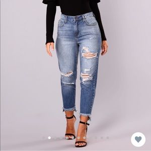 Boyfriend jeans. Fashion nova. New w/o tag
